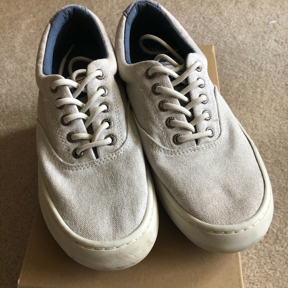 Men’s 8M Sperry Cutter CVO Chambray Ivory Sneakers